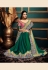 Green satin embroidered festival wear saree  10607